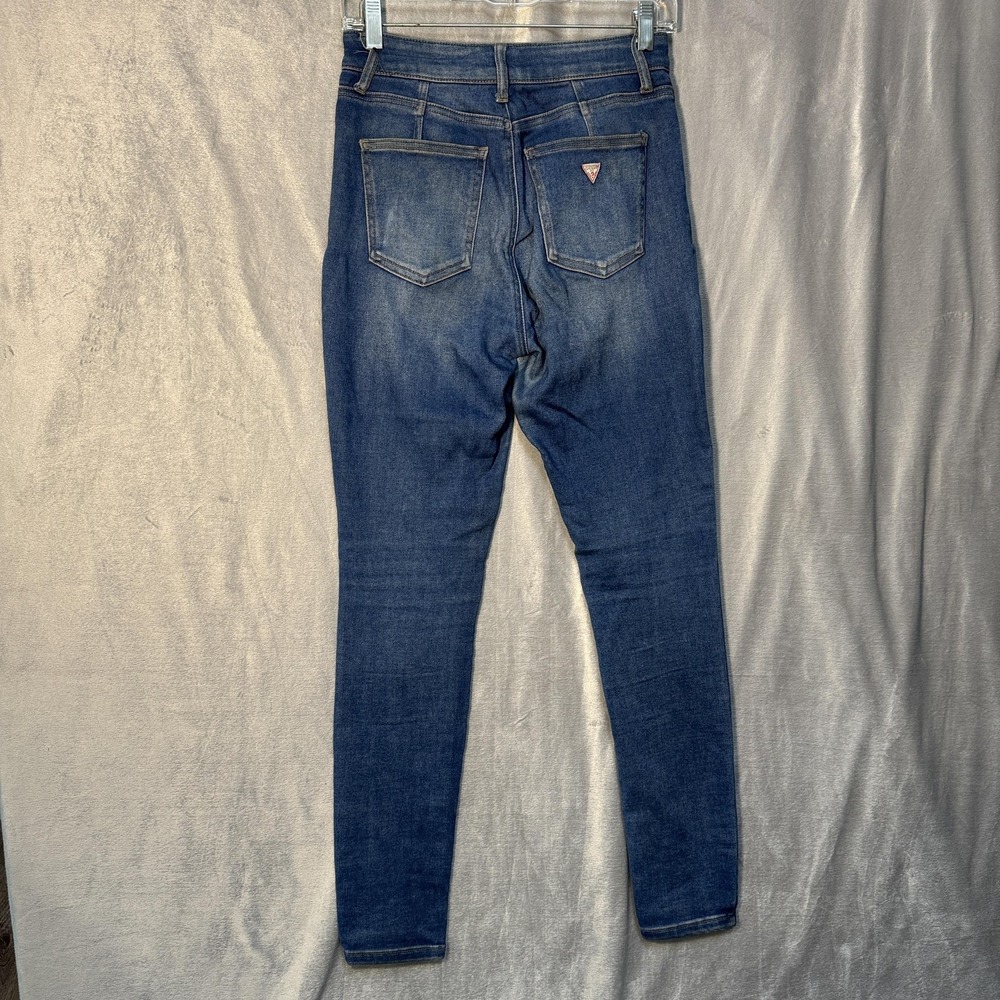 Guess Jeans Womens 27 Medium Wash Skinny High Rise Stretch Denim Pants - Picture 11 of 15